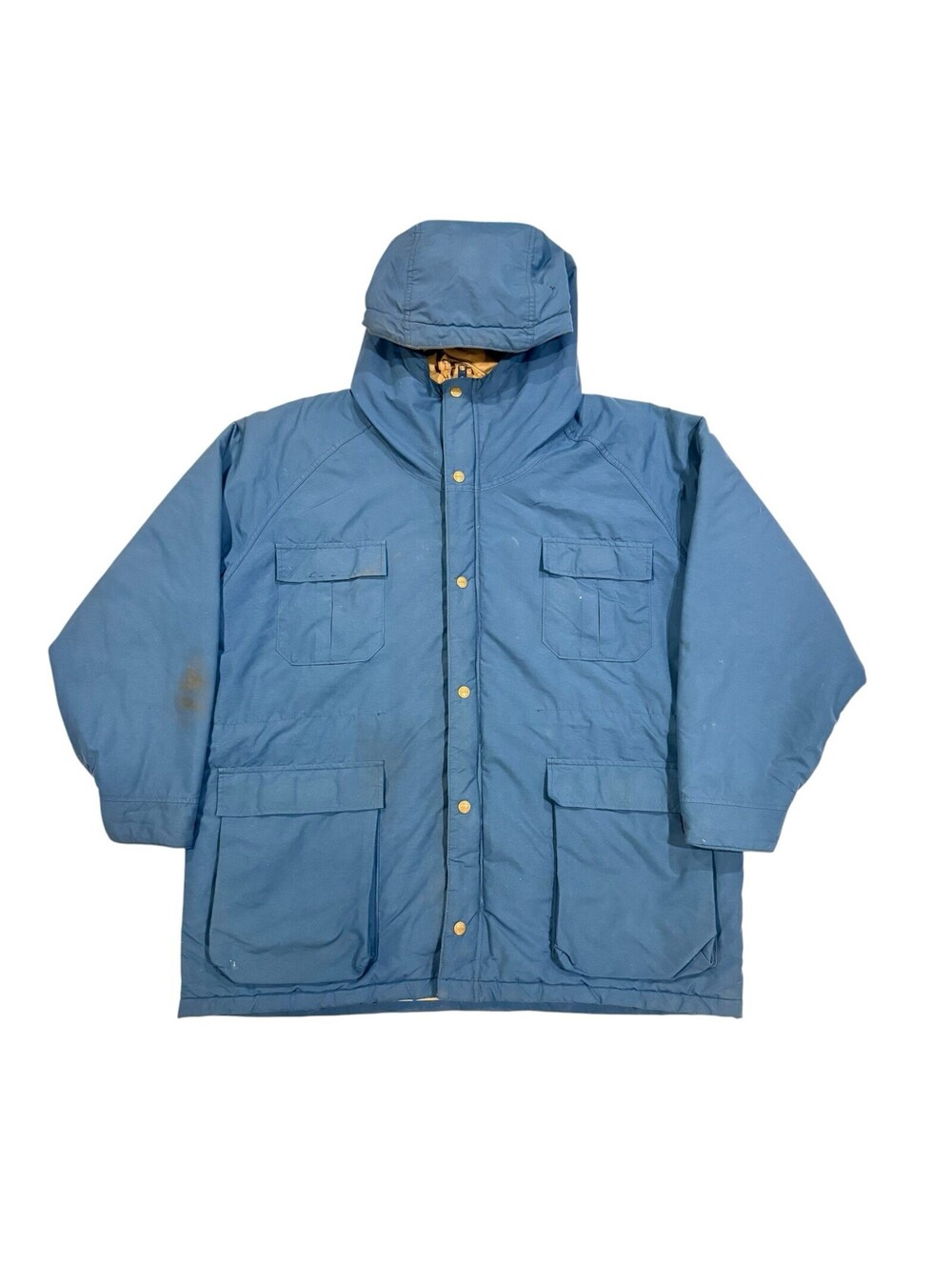 Vtg 80s LL Bean Baxter State Parka Jacket Men's XL Blue Hooded Made in USA 1423